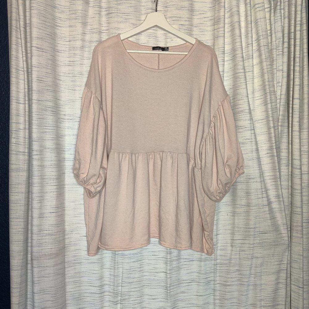 Boohoo Pink Plus Top